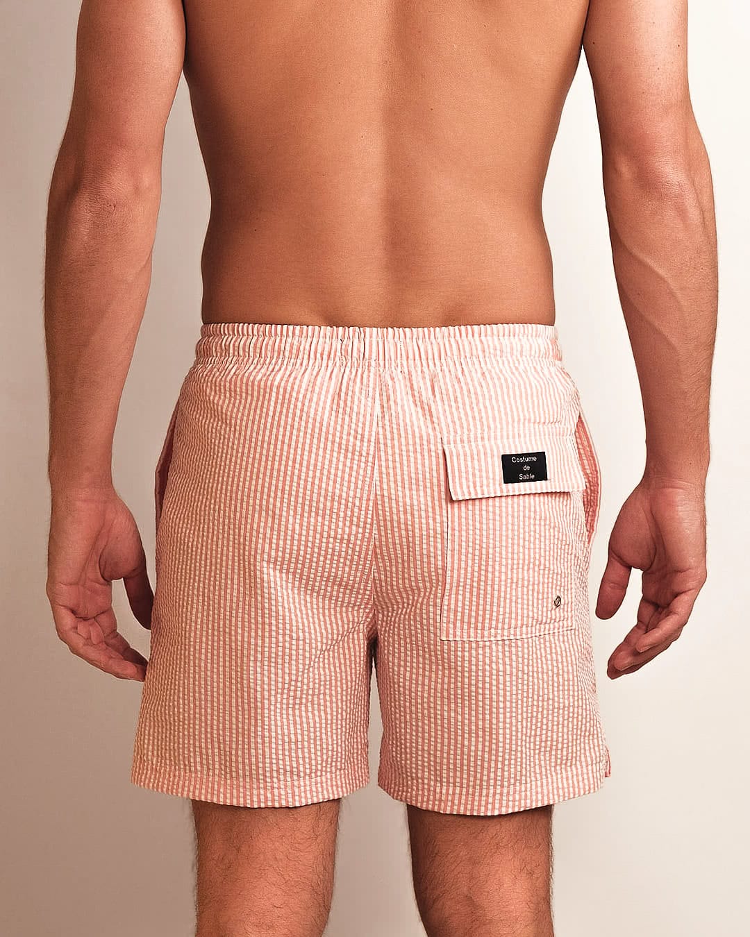 Salmon White Stripes
