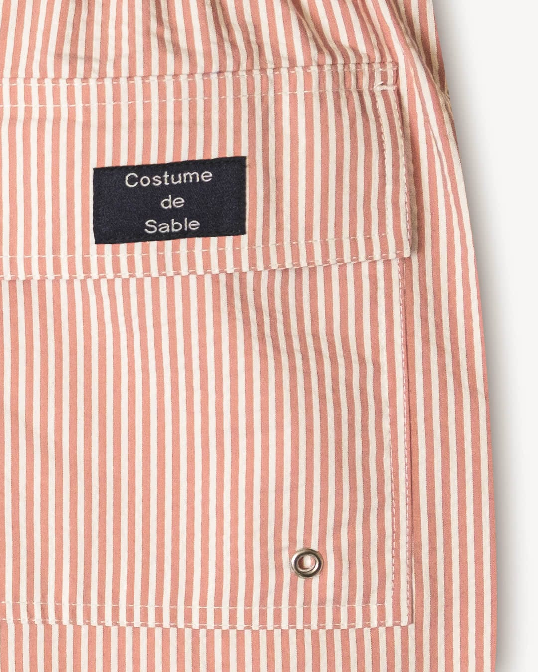 Salmon White Stripes